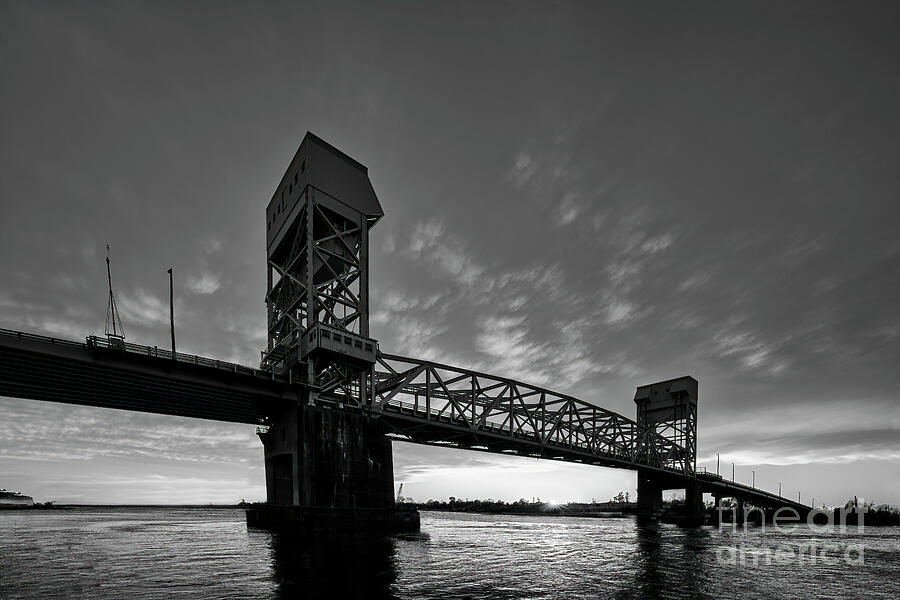 Cape Fear Memorial Bridge at Wilmington Photograph by Shelia Hunt