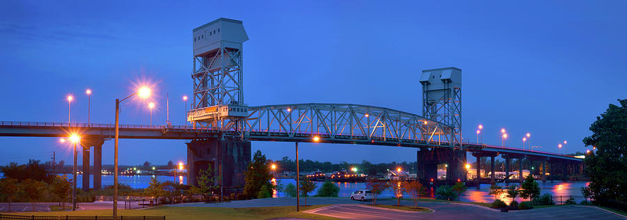 Cape Fear Memorial Bridge - Wilmington North Carolina Photograph by Mike McGlothlen