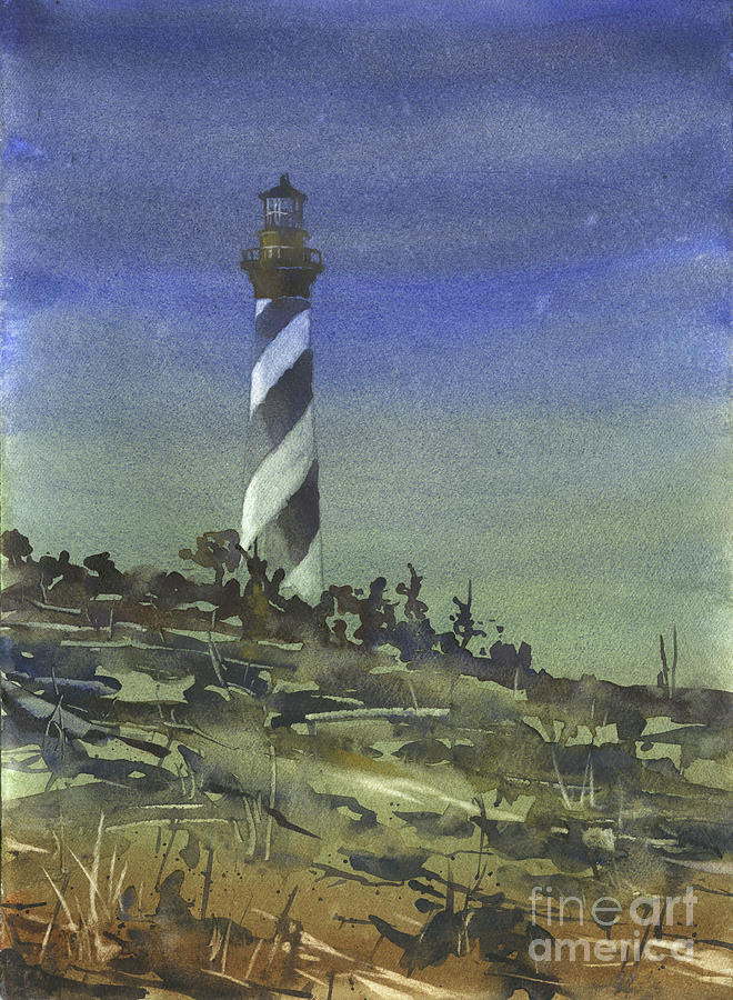 Cape Hatteras Moonlit- Outer Banks, NC Painting by Ryan Fox