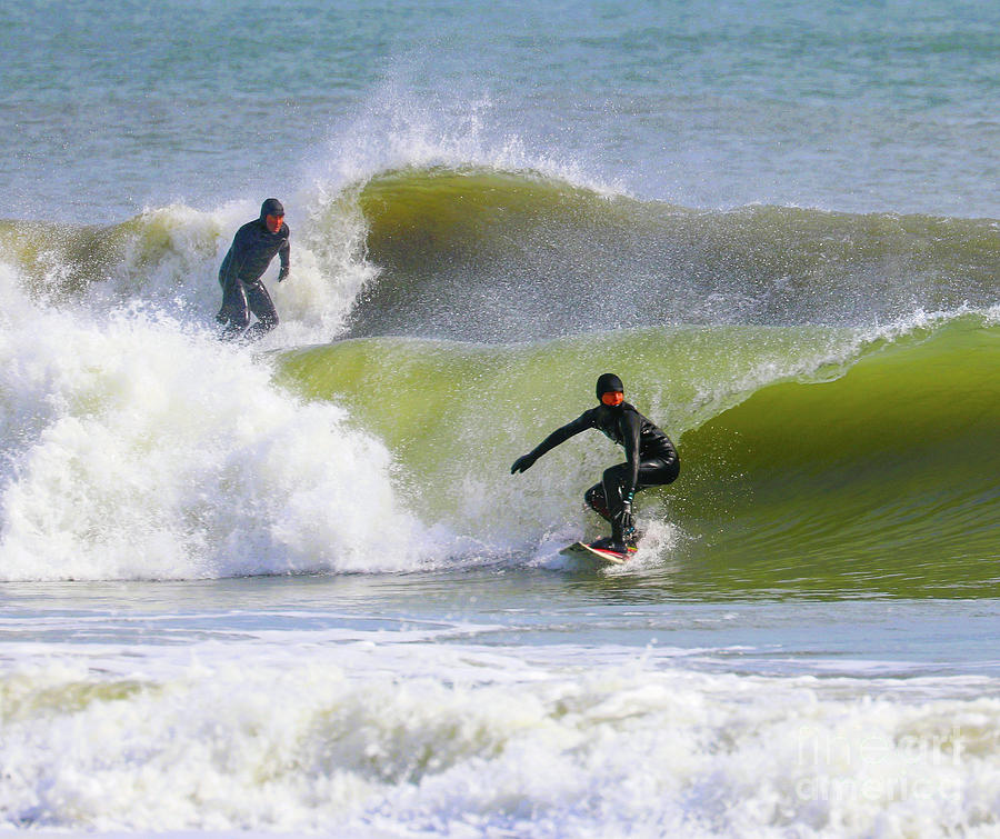 Cape Hatteras Surfers 7846 Photograph by Jack Schultz