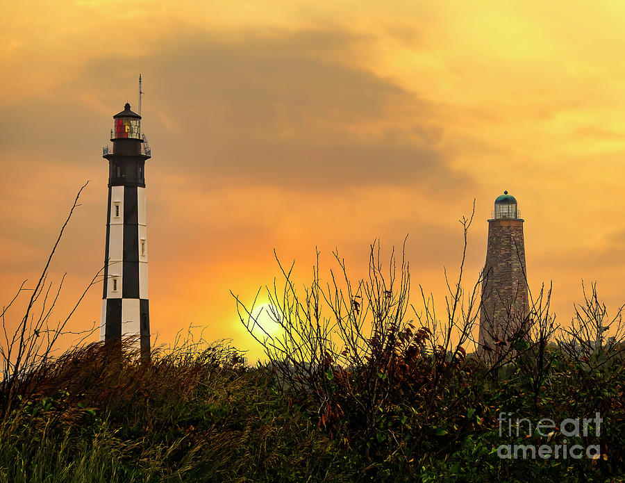 Cape Henry Lighthouses  Photograph by Nick Zelinsky Jr