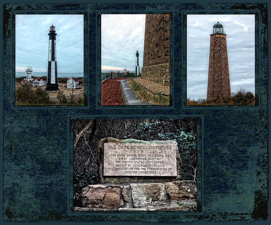 Cape Henry Lighthouses - Old And New Photograph