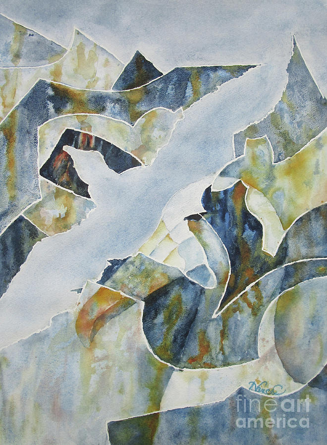 Cape Horn Albatross Painting by Nancy Charbeneau