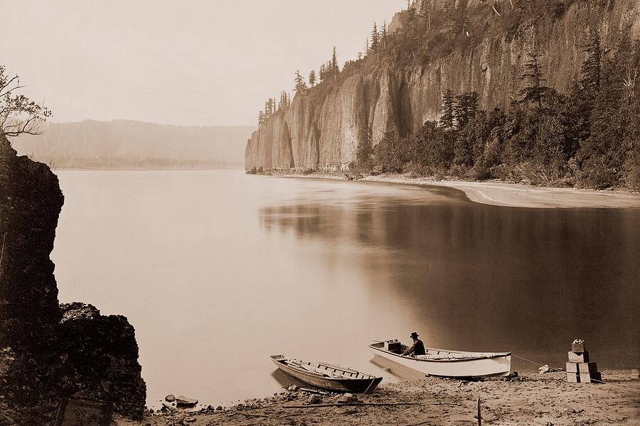 Cape Horn, Columbia River, Oregon, 1867 Photograph by Carleton Watkins Cape Horn, Columbia River, Oregon, 1867 Photograph by Carleton Watkins
