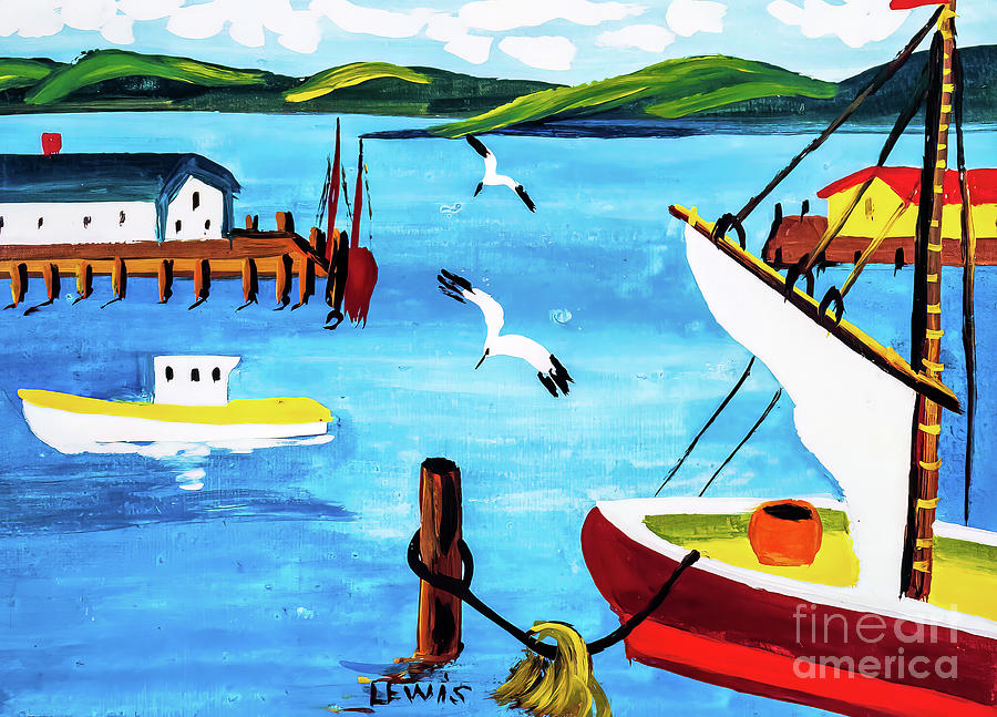 Cape Islander 2 by Maud Lewis mid 1950s Painting by Maud Lewis