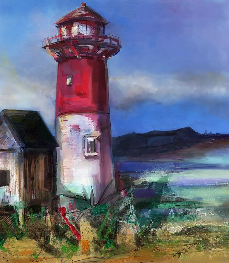 Cape lighthouse  Mixed Media by Mark Tonelli