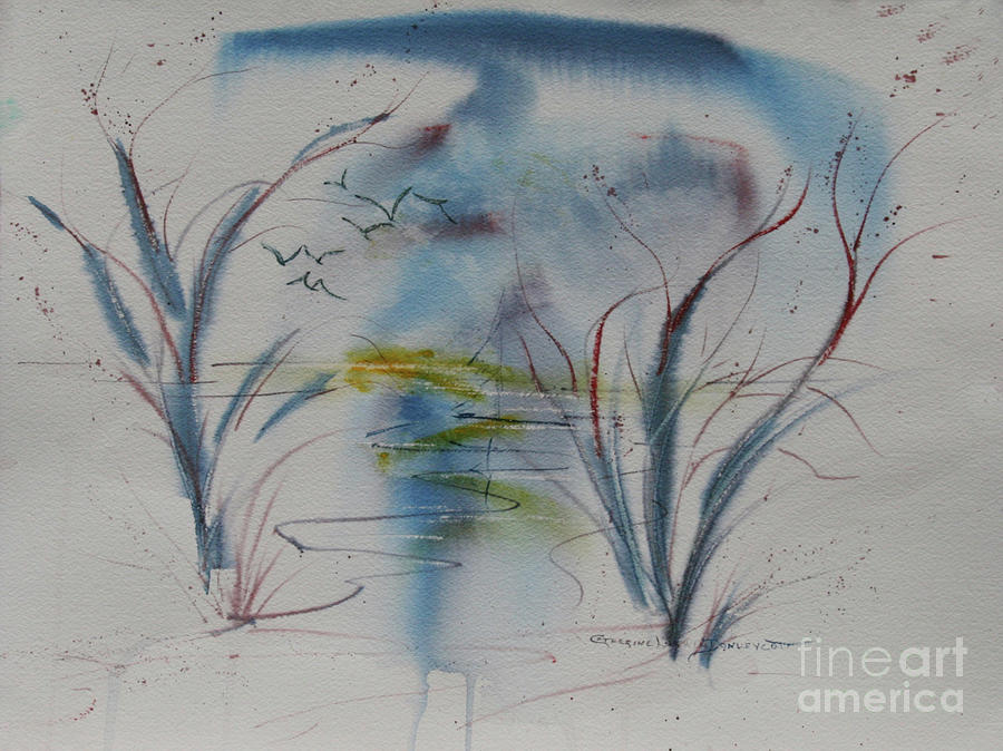 Waving in the Wind -- Fantasy Grass Painting by Catherine Ludwig Donleycott