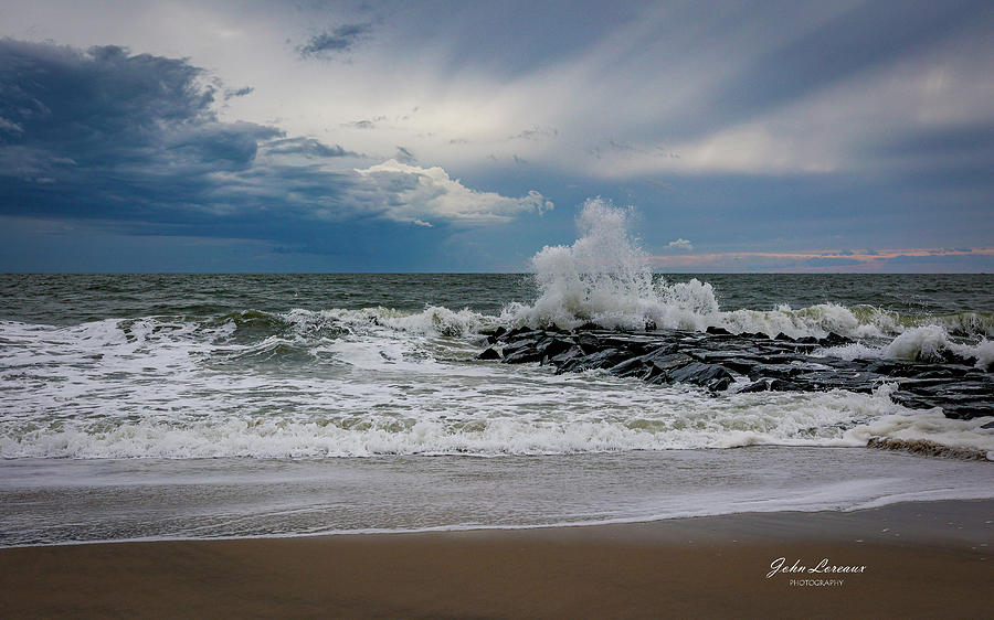 Cape May waves Photograph by John Loreaux