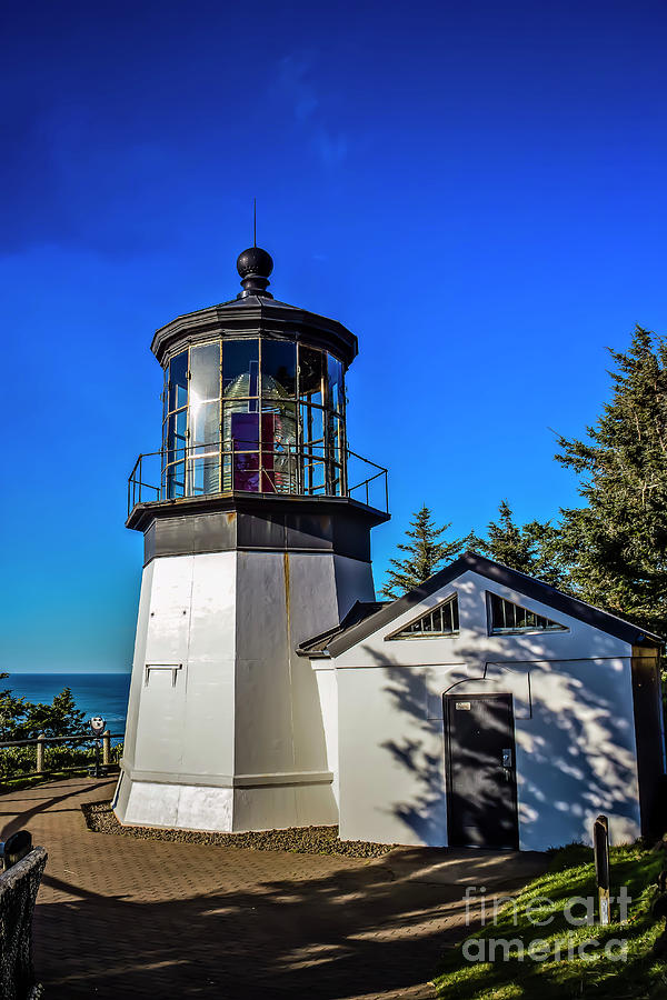 Lighthouse Photograph - Cape Meares Lighthouse by Jon Burch Photography