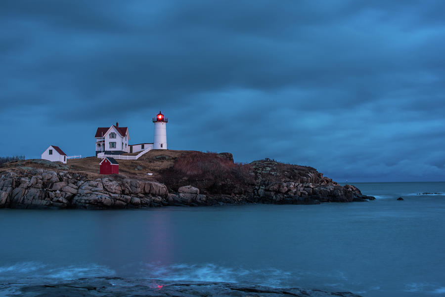 Cape Neddick Light at Dusk Photograph by Bob Cuthbert | Fine Art America