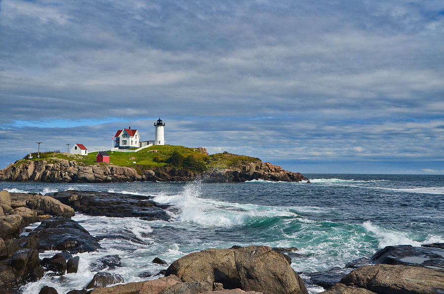 Cape Neddick Nubble Lighthouse - 2, York, Maine Photograph by Alex Vishnevsky