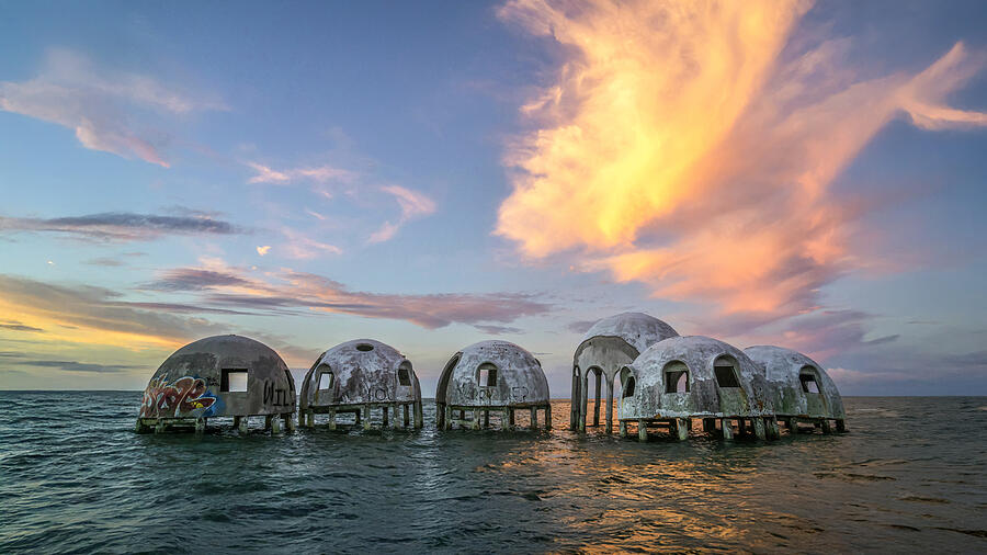 Cape Romano Dome homes 2016 Photograph by Joey Waves Cape Romano Dome homes 2016 Photograph by Joey Waves
