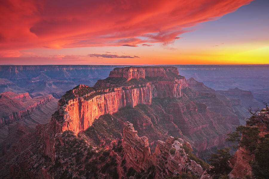 Cape Royal Sunset Glow Photograph by Johnny Adolphson - Fine Art America