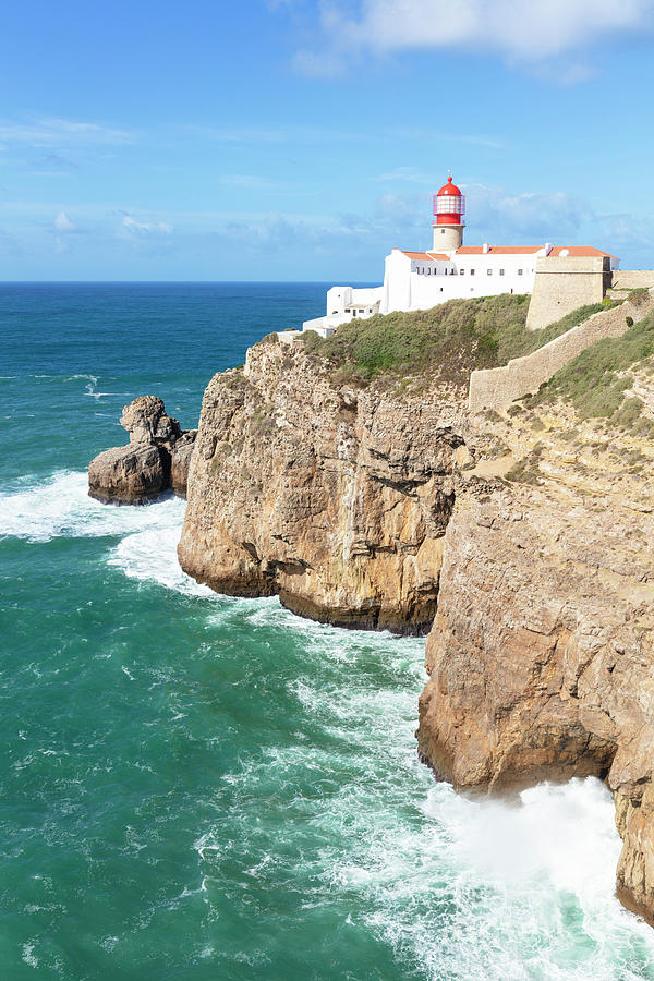 Cape St Vincent Lighthouse, Sagres, Algarve, Portugal, Europe Photograph by Neale And Judith Clark