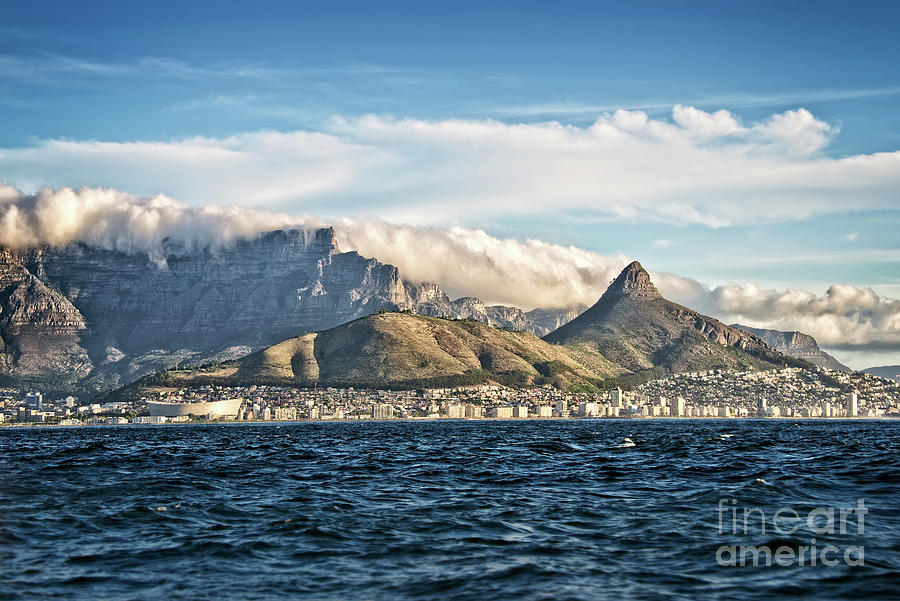 Cape Town and Table mountain Photograph by Delphimages Photo Creations