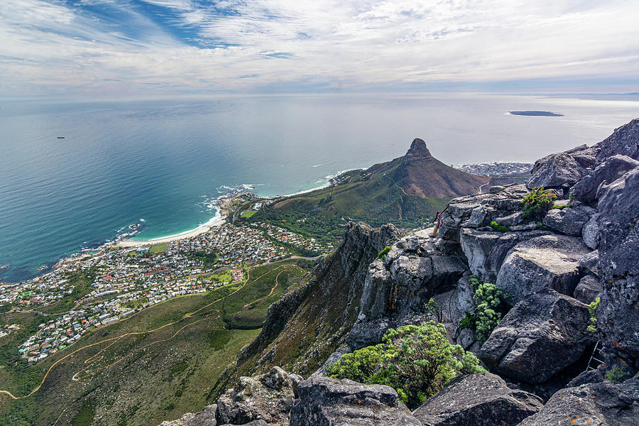 Cape Town As Seen From Table Mountain Photograph by Douglas Wielfaert