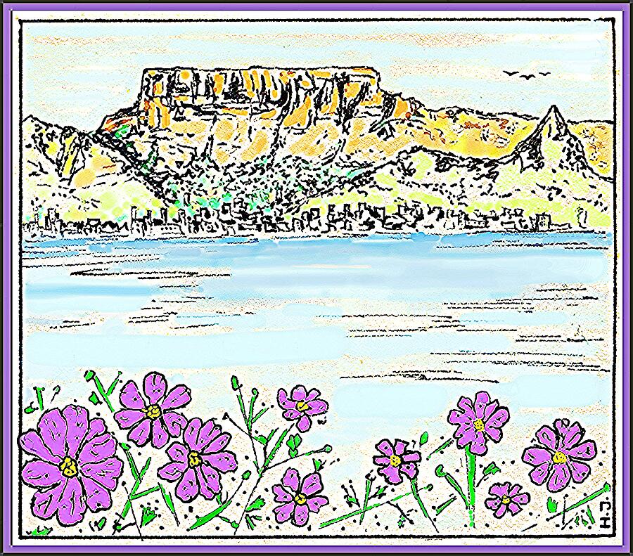 Cape Town Drawing - Cape Town by Hartmut Jager