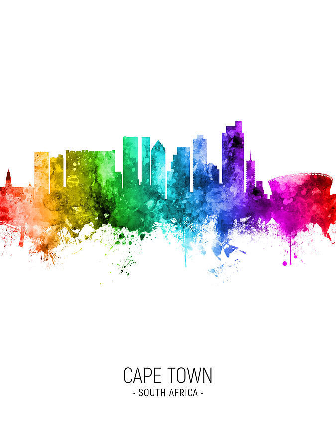 Cape Town South Africa Skyline #60 Digital Art by Michael Tompsett