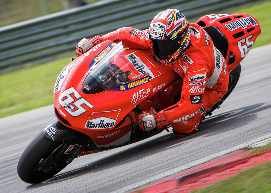 Sports Photograph - Capirossi Sepang 2006 by Dave Bowman