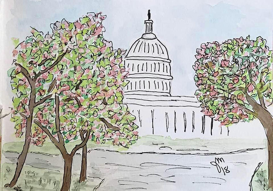 Capital Blossoms Painting by John Macarthur