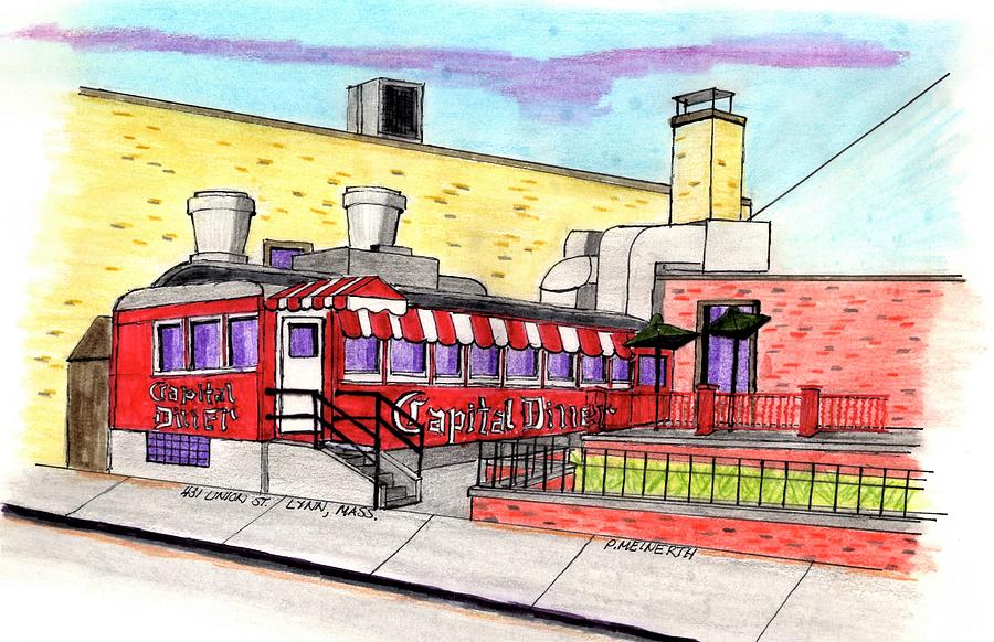 Capital Diner Drawing by Paul Meinerth Fine Art America