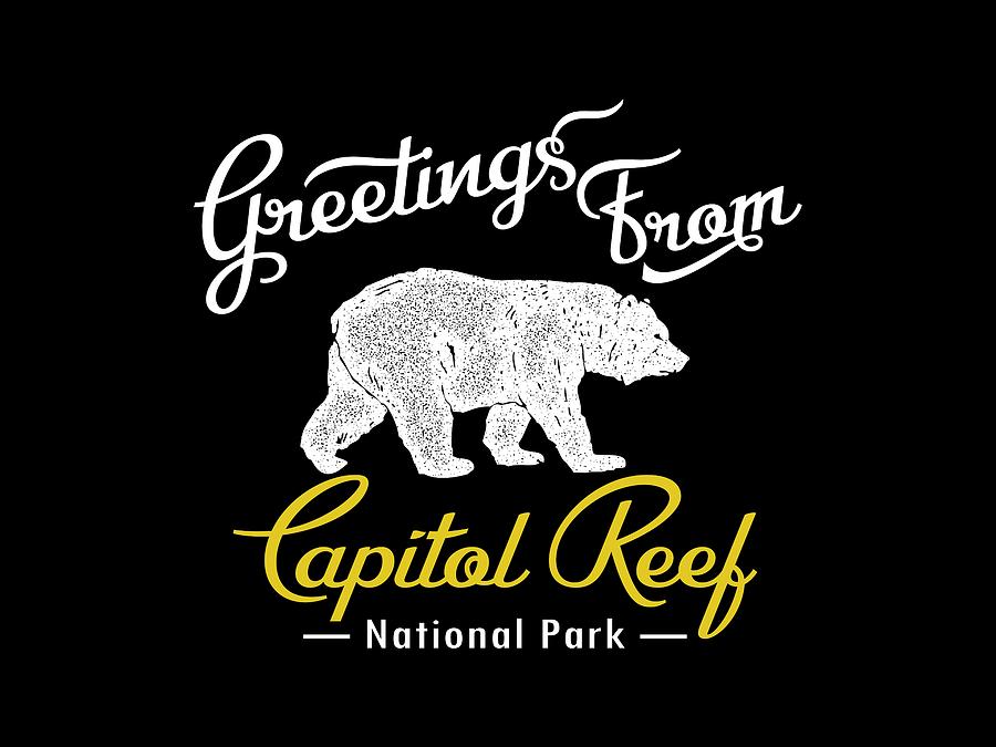 Capitol Reef National Park Digital Art - Capitol Reef National Park Chalk Bear by Flo Karp