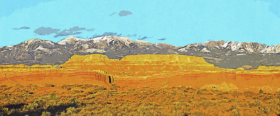 Abstract Painting - Capitol Reef National park Vintage Travel Poster by Asar Studios by Celestial Images