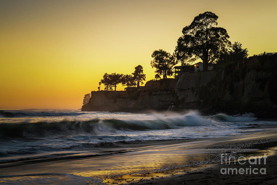 Capitola California Hooper Beach at Sunset Photo Photograph by Paul Velgos