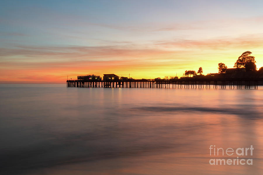 Capitola California Wharf Pier at Sunset Photo Photograph by Paul Velgos