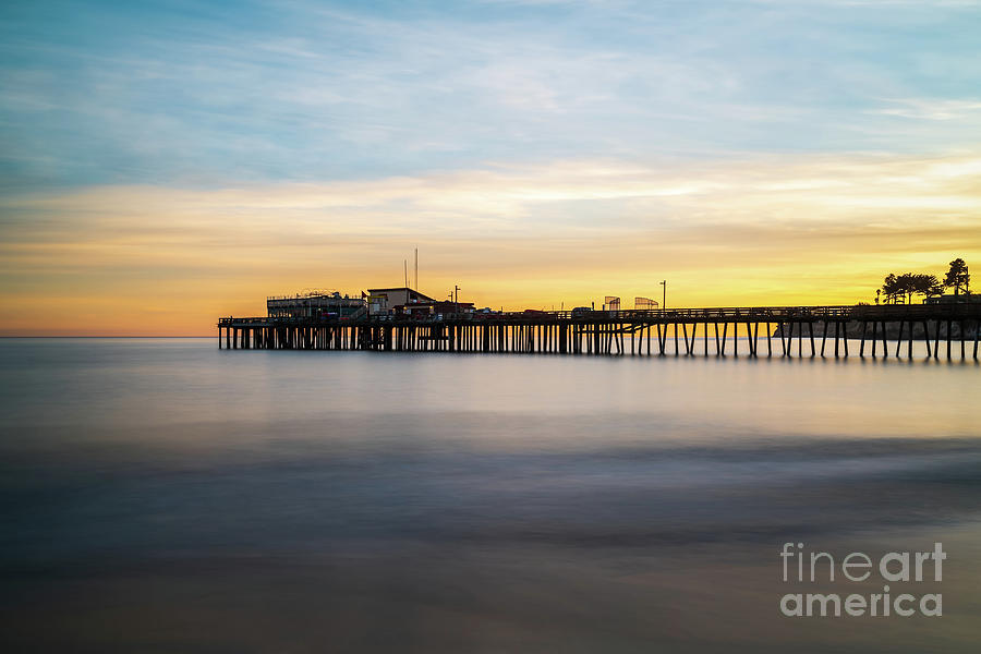 Capitola California Wharf Pier Sunset Photo Photograph by Paul Velgos