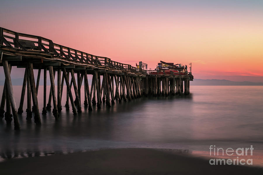 Capitola Wharf North Pier Sunset Picture Photograph by Paul Velgos