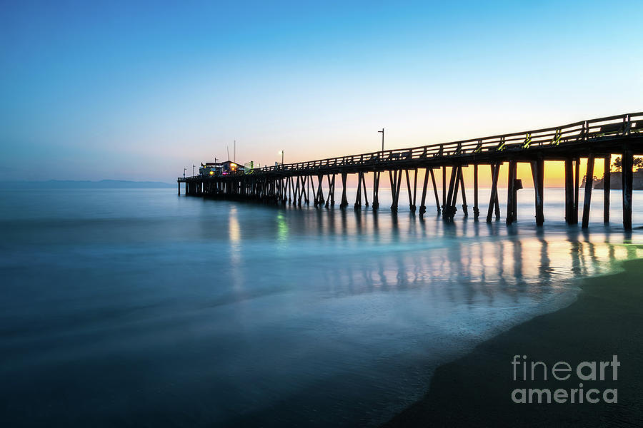 Capitola Wharf Pier Sunset Picture Photograph by Paul Velgos