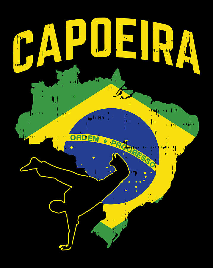 Capoeira Brazil Flag Afro Brazilian Martial Arts Dance Gift Digital Art ...