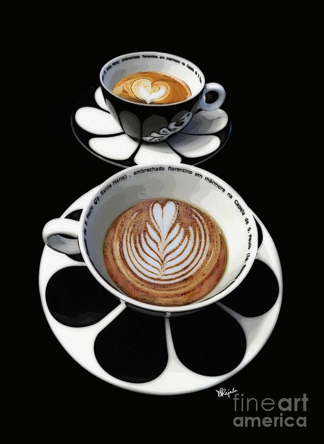 Cappuccino for two  Digital Art by Diana Rajala