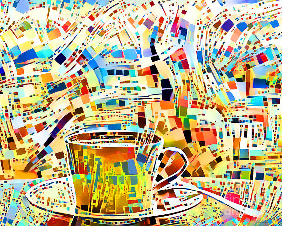 Cappuccino in Hipster Mid Century Modern Contemporary Esprit Abstract 20210912 Photograph by Wingsdomain Art and Photography