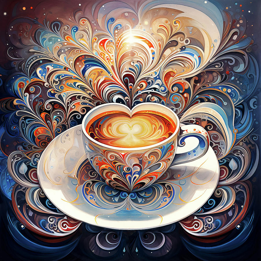 Cappuccino Love Digital Art by Peggy Collins