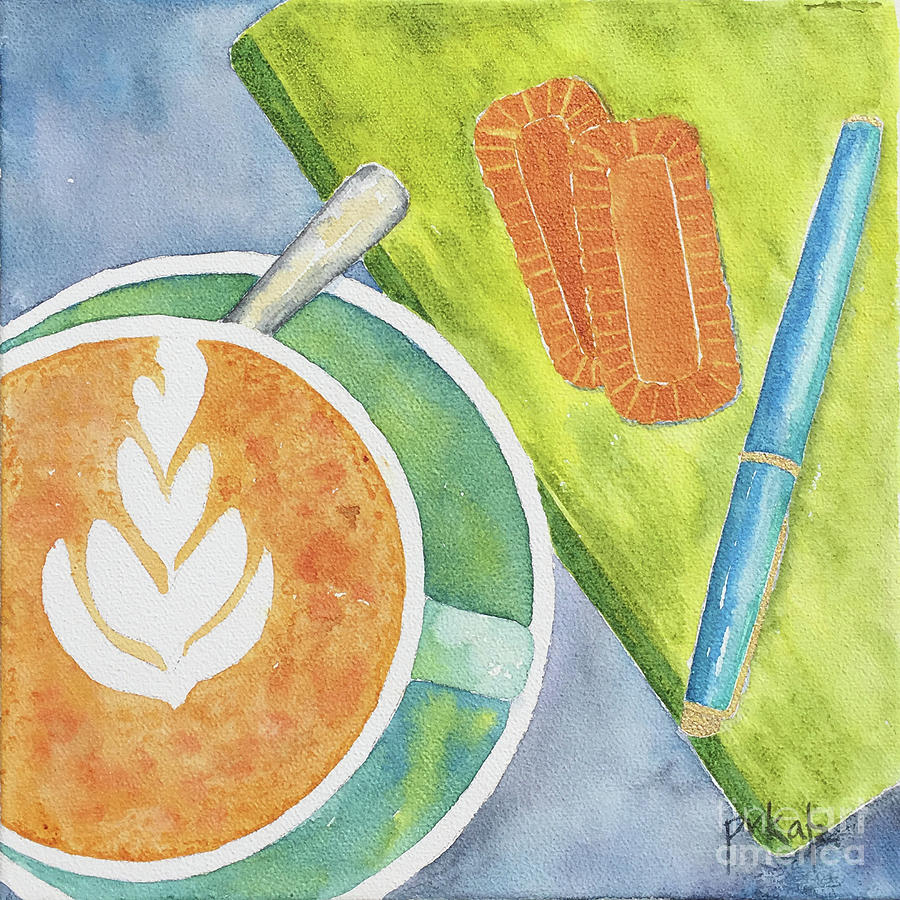 Cappucino And Cookies Painting by Pat Katz