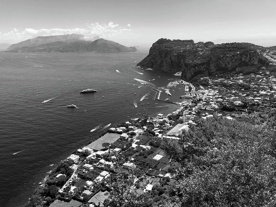 Mountain Photograph - Capri Black and White by Sierra Vance