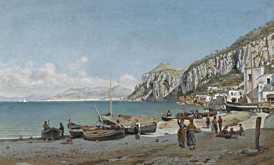 Capri Drawing By Federico Del Campo Peruvian Fine Art America