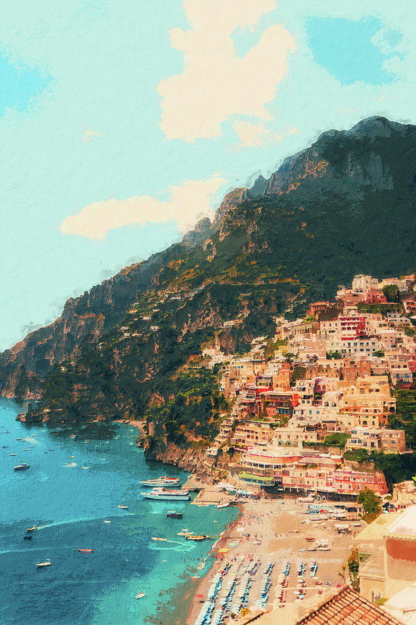 Capri, Italy - 02 Painting by AM FineArtPrints