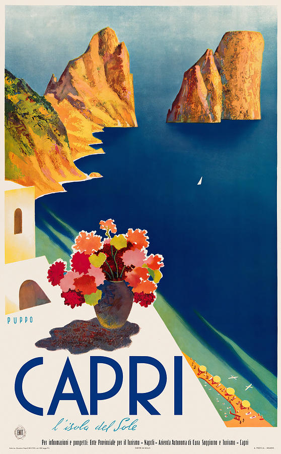 Capri Painting by Mario Puppo - Fine Art America