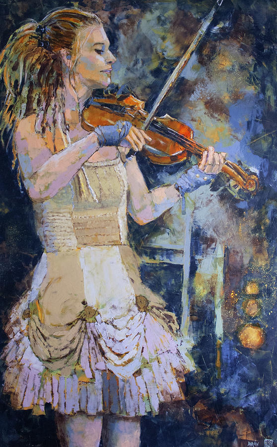 Caprice No. 24 The Violinist Painting by Sue Darius - Pixels