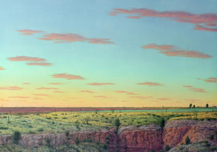 Sunset Painting - Caprock Edge by James W Johnson