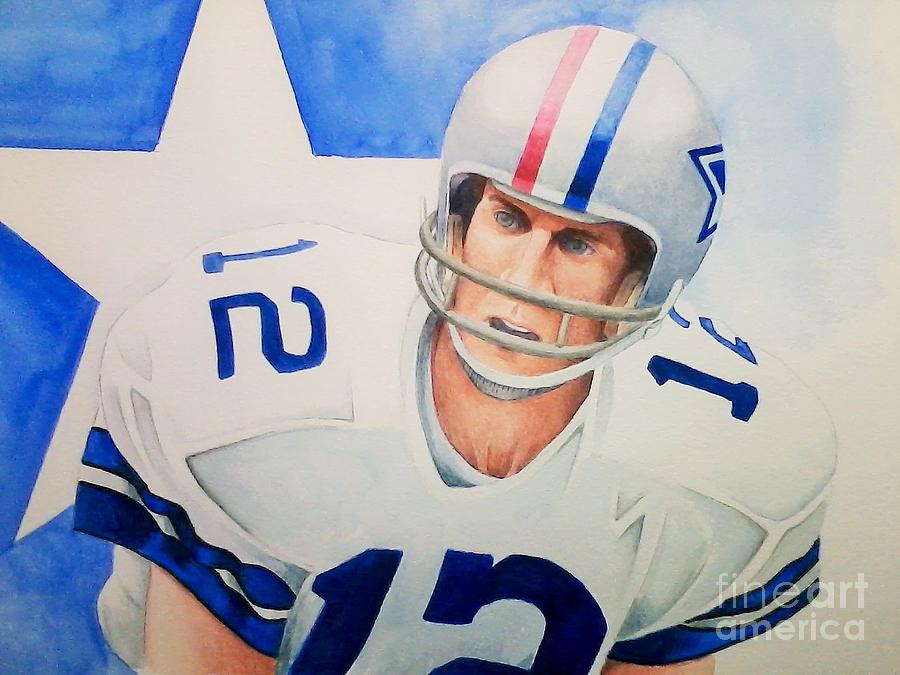 Roger Staubach - Captain America Drawing by Matthew Earrusso - Pixels