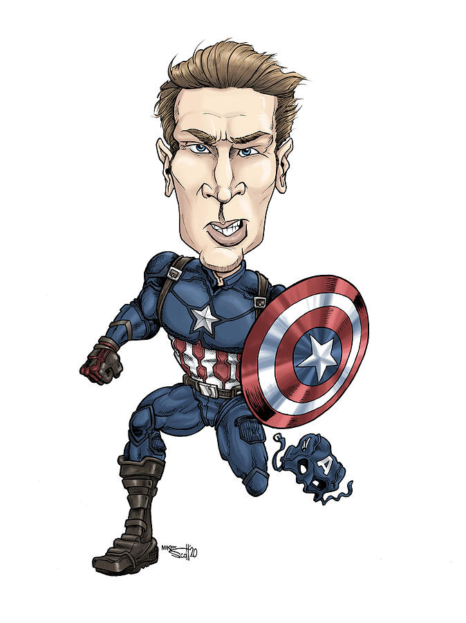 captin america drawing