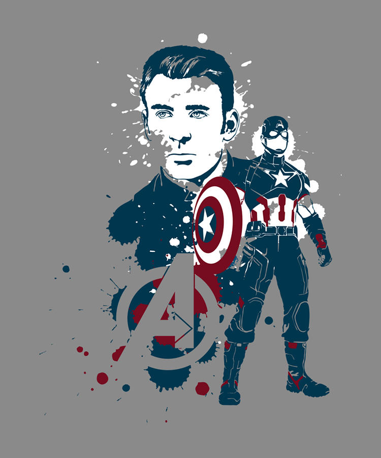 Captain America Shiluette Digital Art by John Barack - Fine Art America