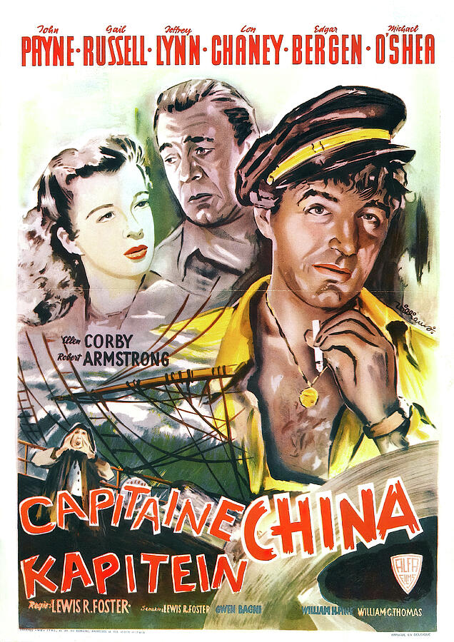 ''Captain China'' 2 - 1950 Mixed Media by Stars on Art - Fine Art America