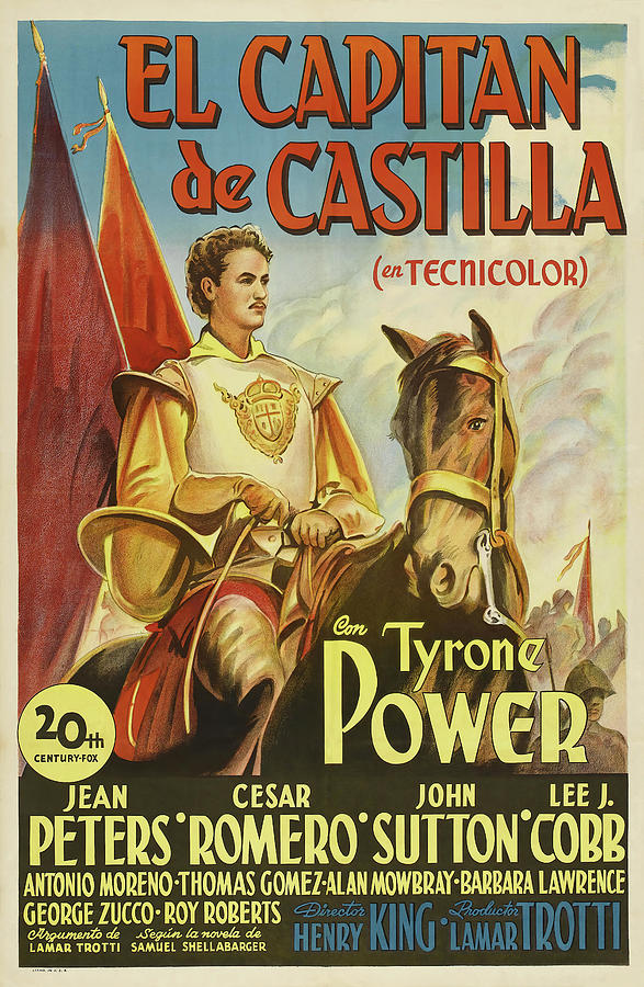 CAPTAIN FROM CASTILE -1947-, directed by HENRY KING. Photograph by Album