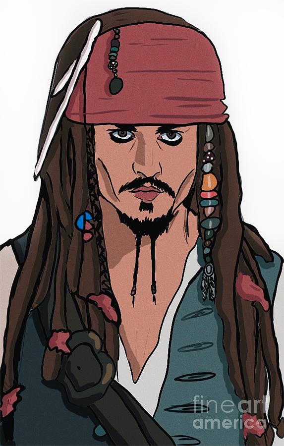 Captain Jack Sparrow Digital Art by Dana Renae - Pixels