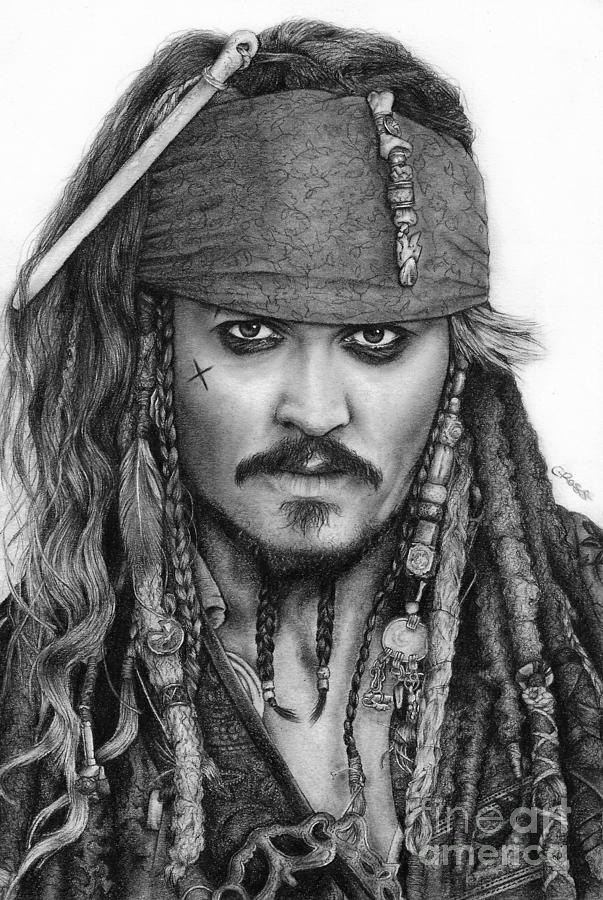 Captain Jack Sparrow Drawing by Courtney Ross | Fine Art America